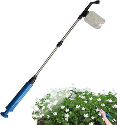 Poederdispenser Tuin - Sproeiapparaat - Bestuiven Planten - Telescopisch Verstelbaar - 93 cm - Transparant