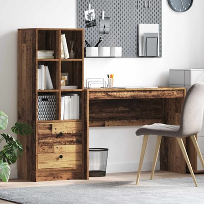 vidaXL - Bureau - Oudhout - 145,5 - x - 40 - x - 127 - cm - 2 - st
