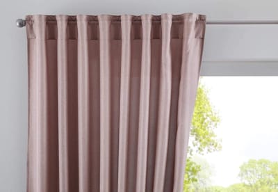 verborgen lussen Cationic »JENA« HxB 225x140 cm taupe ondoorzichtig linnen look gordijn gemêleerd gordijnband met embrasses, 2019037