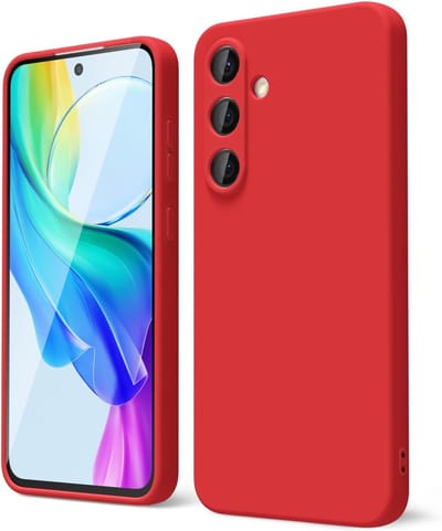 Shockproof Backcover - Liquid Silicone Soft Hoesje - Geschikt voor: Samsung Galaxy A24 - Rood