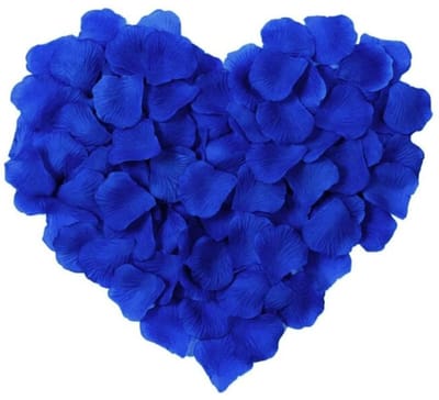 Vt products - Kunststof Rozenblaadjes - Decoratie voor Bruiloft - 1000 Stuks - Donkerblauw - Valentijnsdag Decoratie - Perfect voor Bruiloft en Evenem