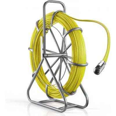 VEVOR glasvezel kabelhaspel 152 m Ø6,3 mm glasvezelstang, trekveer met standaard, kabeltrekhulp met markeringen, kabelinrijger, kabeltrekker voor muren en elektrische installatiebuizen, niet-geleidend