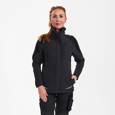 Engel Galaxy softshelljack voor dames 8815-229 - Anthracite Grey / Black - L