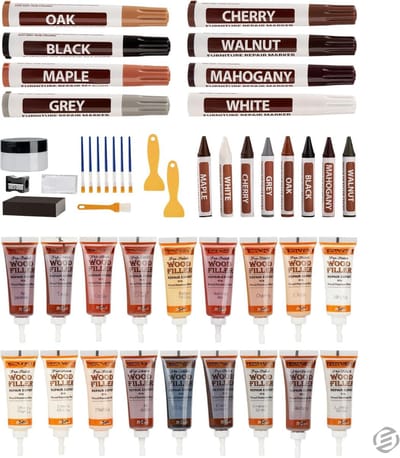 Equivera Laminaat Reparatieset - Laminaat Repareren - Meubel Reparatie - Meubel Reparatieset - Laminaatwax - Laminaat Was - Laminaat Wax - Laminaat Wax Reparatie - Laminaat Stift