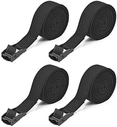 Verstelbare Spanbanden met Ratel - 4 Stuks 2,5 m x 2,5 cm voor Auto, Fiets en Bagage
