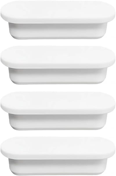 4 Stuks Rubberen Afvoerplug voor Wastafel, Ovalen Afvoerbedekking voor Badkamer en Keuken, Overloopafdekking en Vervangingsdeksel