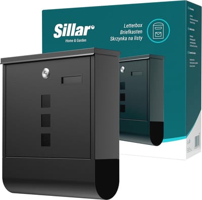 Wandbrievenbus met slot van gegalvaniseerd staal | Weerbestendig en UV-bestendig | A4-formaat | Incl. 2 sleutels en buis voor kranten en folders