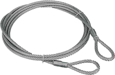 Slotkabel - Ø10mm x 90cm - Geplastificeerde staalkabel met 2 lussen - EXTRA ZWAAR