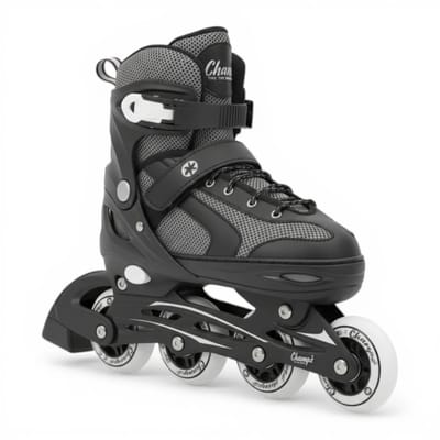 Kinder Skeelers 37-40 EU Verstelbaar – Gevorderden – Inline Skates Zwart ABEC7 – Champz