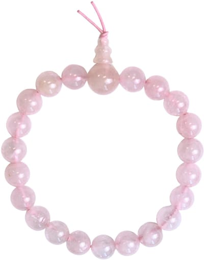 Rozenkwarts powerbead armband