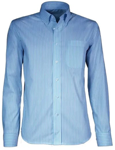 Giovanni Capraro 120-31 Heren Shirt overhemd | Blauw/wit | maat 50
