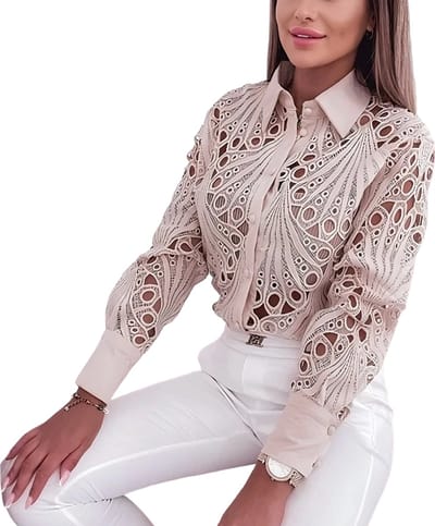 Doorschijnend Dames Blouse Roze - Shirt - Fashion - Mode - Zomer - Feest