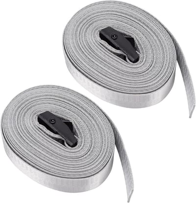 Spanbanden Zwaar Gebruik - Lading Zekeren - Vastzetten Opslaan - Duurzaam Nylon Materiaal - 5 Meter - Zilver