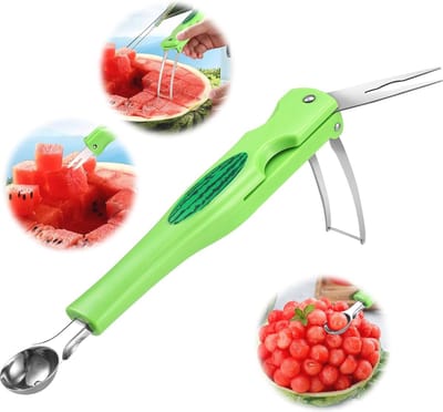 3-in-1 Watermeloensnijder en Fruitsnijder - Multifunctioneel Keukenhulpmiddel voor Meloenen