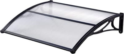 Luifel - Zonnescherm - Entree Beschermen - Versterkte ABS Armen - 80x120x5 cm - Zwart