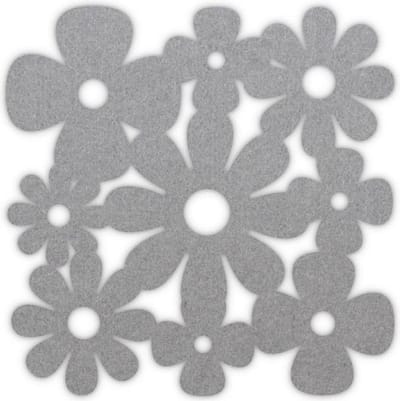 Klaver madelief vilt onderzetters - Lichtgrijs - 6 stuks - 10 x 10 cm - Tafeldecoratie - Glas onderzetter - Cadeau - Woondecoratie - Woonkamer - Tafelbescherming - Onderzetters Voor Glazen - Keukenbenodigdheden - Woonaccessoires - Tafelaccessoires