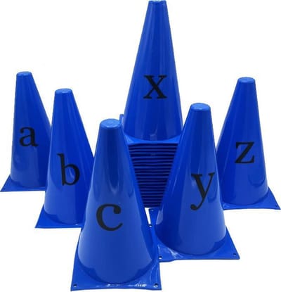 Pionnen Set Alfabet - 26 delig - A t/m Z BLAUW