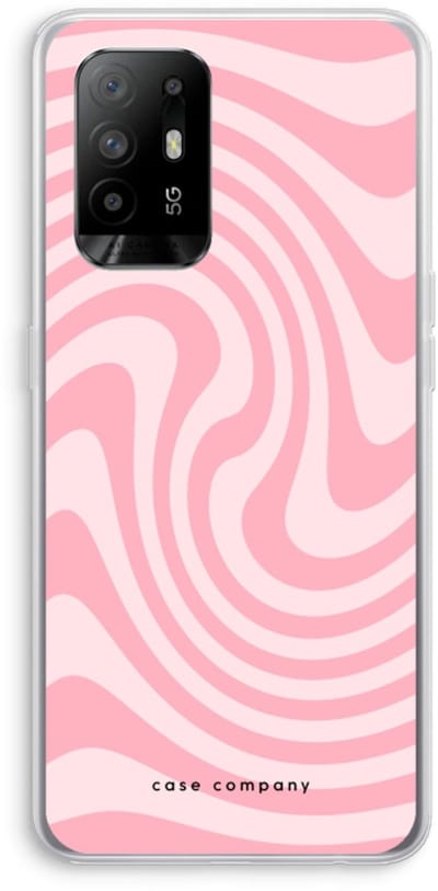Case Company® - Hoesje geschikt voor Oppo A94 5G hoesje - Swirl Roos - Soft Cover Telefoonhoesje - Bescherming aan alle Kanten en Schermrand