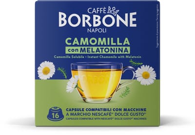 Caffè Borbone Selection - Dolce Gusto - Kamille Thee - Camomilla con Melatonina - 16 capsules
