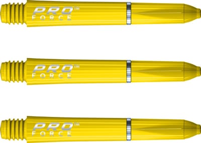 WINMAU - Pro Force Dartschachten Geel, Korte - 1 set per pakket (3 Dartschacht in totaal)