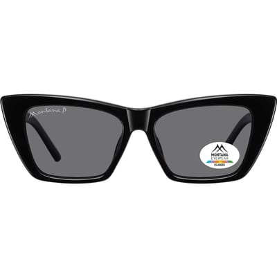 Montana MP64 glanzend zwarte smoke gepolariseerde zonnebril