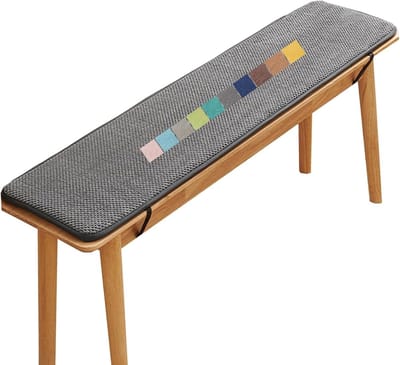 Bankkussen Tuinkussen - Zitkussen Stoel - Comfortabel Zitten - Met Bevestigingsband - 70x40 cm - Donkergrijs