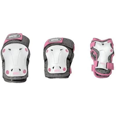 Roces - Ventilated Skatebescherming 3-Pack - Kinderbescherming - Wit Roze - Maat M