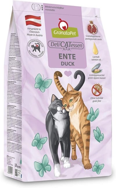 Droogvoer voor Volwassen Katten met Eend - Graan- en Suikervrij, 300 g