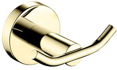 Profielenloods - Handdoekhaak dubbel glans goud - monteren met schroeven
