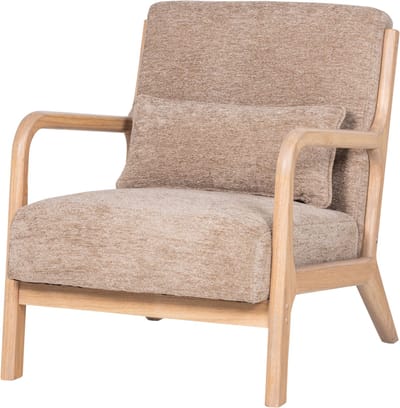 WOOOD Mark Fauteuil - Chenille - Zand - 75x67x82