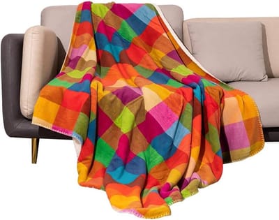 Extra Zachte Sherpa Fleece Deken 127x152 cm | Comfortabele Plaid voor Bank en Woonkamer