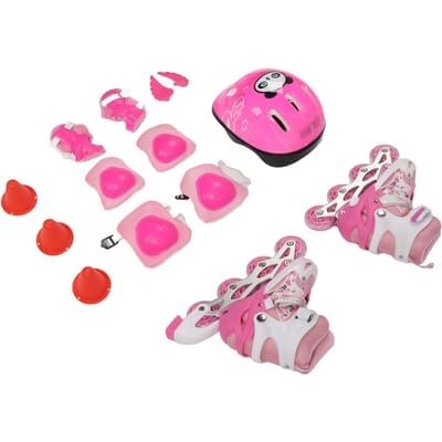 Inline Skates voor Kinderen Jongens Meisjes Verstelbare Blade Rolschaatsen met Lichtgevende Wielen voor Binnen pink