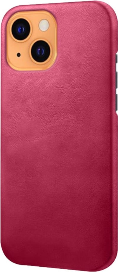 Coverup Hoesje - Geschikt voor iPhone 13 Hoesje - Coverup Leather Back Cover - Roze
