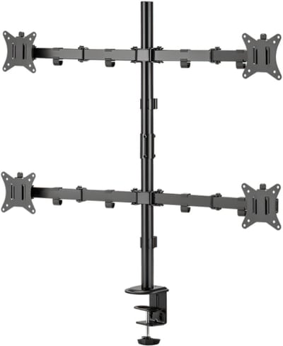 SBOX LCD-352/4-2 | Verstelbare Monitor-bureaubeugel | Tot 32" | Max 9kg | VESA 100x100 | 4 Monitoren