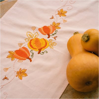 Vervaco - Loper kit - 35 x 95cm - Herfstpompoenen - PN-0222379