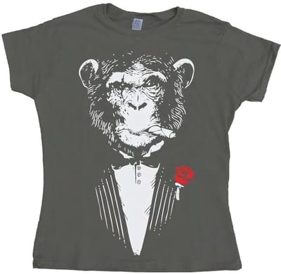 Hybris Dames Mon-key Boss Girly T-shirt SH-5-15200-H17-2
