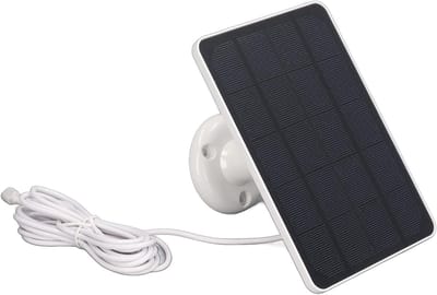Waterbestendig zonnepaneel 4W 5V batterijlader USB-oplader voor camera's 360° verstelbare beugel zonnepaneel (wit)