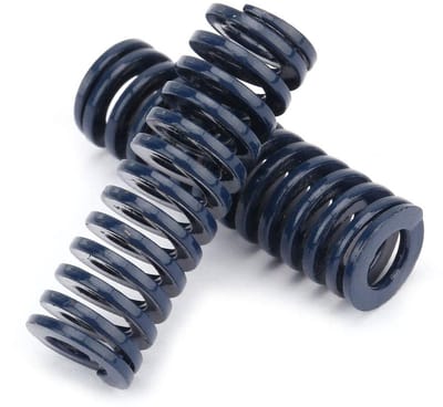 Set van 2 mechanische compressiesprings voor spuitgieten - 10mm buitendiameter, 5mm binnendiameter, staal, lichtgewicht, hoge precisie en duurzaamheid