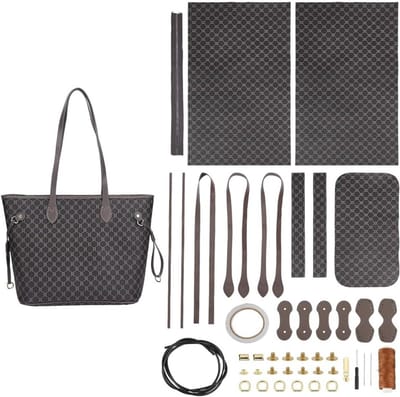DIY PU leren tote bag maakset - Handgemaakte schoudertassen en crossbody tassen naaikit met gereedschap voor vrouwen, perfect voor creatieve projecten en modeaccessoires