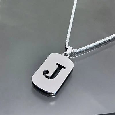 Livano Ketting - Heren - Staal - Nep zilver - Met Hanger - J