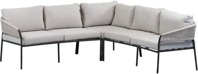 Hoek Loungebank Elvira | Black & Beige