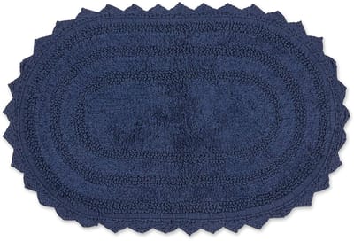 Badmat, klein ovaal, 43 x 61 cm, blauw (French Blue)