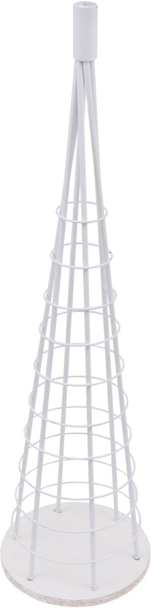 Decoratieboom MCW-O91, kerstboom, sierboom, kerstversiering, kerstboom om te versieren, metaal 90 cm ~ wit