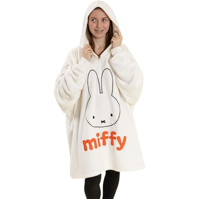 Miffy Dames Face Deken Hoodie One Size wit