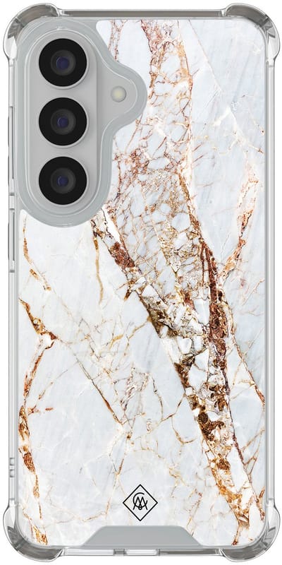 Casimoda® hoesje - Geschikt voor Samsung Galaxy S26 - Marmer Goud - Shockproof case - Extra sterk - TPU/polycarbonaat - Goudkleurig, Transparant