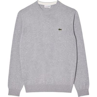 Lacoste Organic Cotton Crew Neck Sweater - Sporttruien - grijs - Mannen