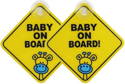 Baby On Board - Baby Aan Boord Met Zuignap - Autoraam Zuignap - Autoruit - Zuignap - 2 Stuks - Finnacle