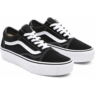 Vans Old Skool Sneakers - Unisex - Platform - Zwart/Wit