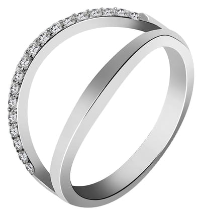 AKZENT Akzent Dames Ring "Jannike" van 925 Sterlingzilver, gerhodineerd, duurzaam, maat