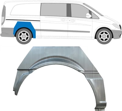 Reparatiepaneel achterspatbord voor Mercedes Vito W639 2003-2014 / Rechts